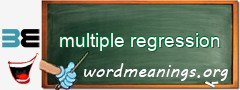 WordMeaning blackboard for multiple regression